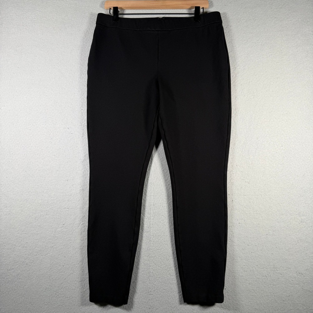 J.Crew Any Day Black Ponte Skinny Pants Side Zip H0714 Womens XLT Tall